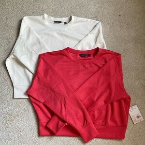 Coral and White Sweaters plus matching tank top